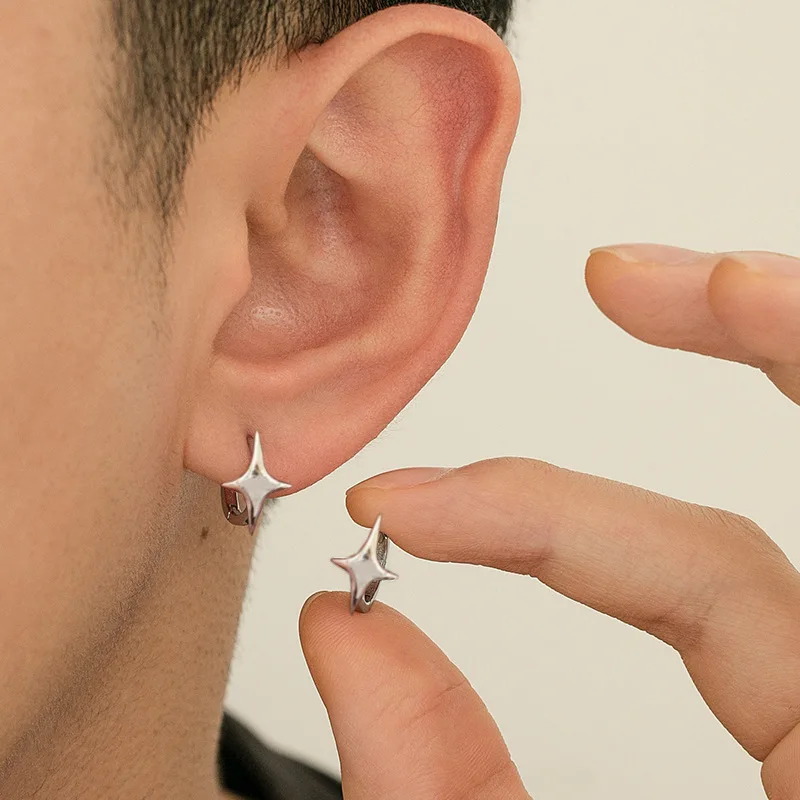 Fashion Star Earrings for Women and Girls Personal Creative Trends Hip Hop Neutral Jewelry Gifts Direct Sales