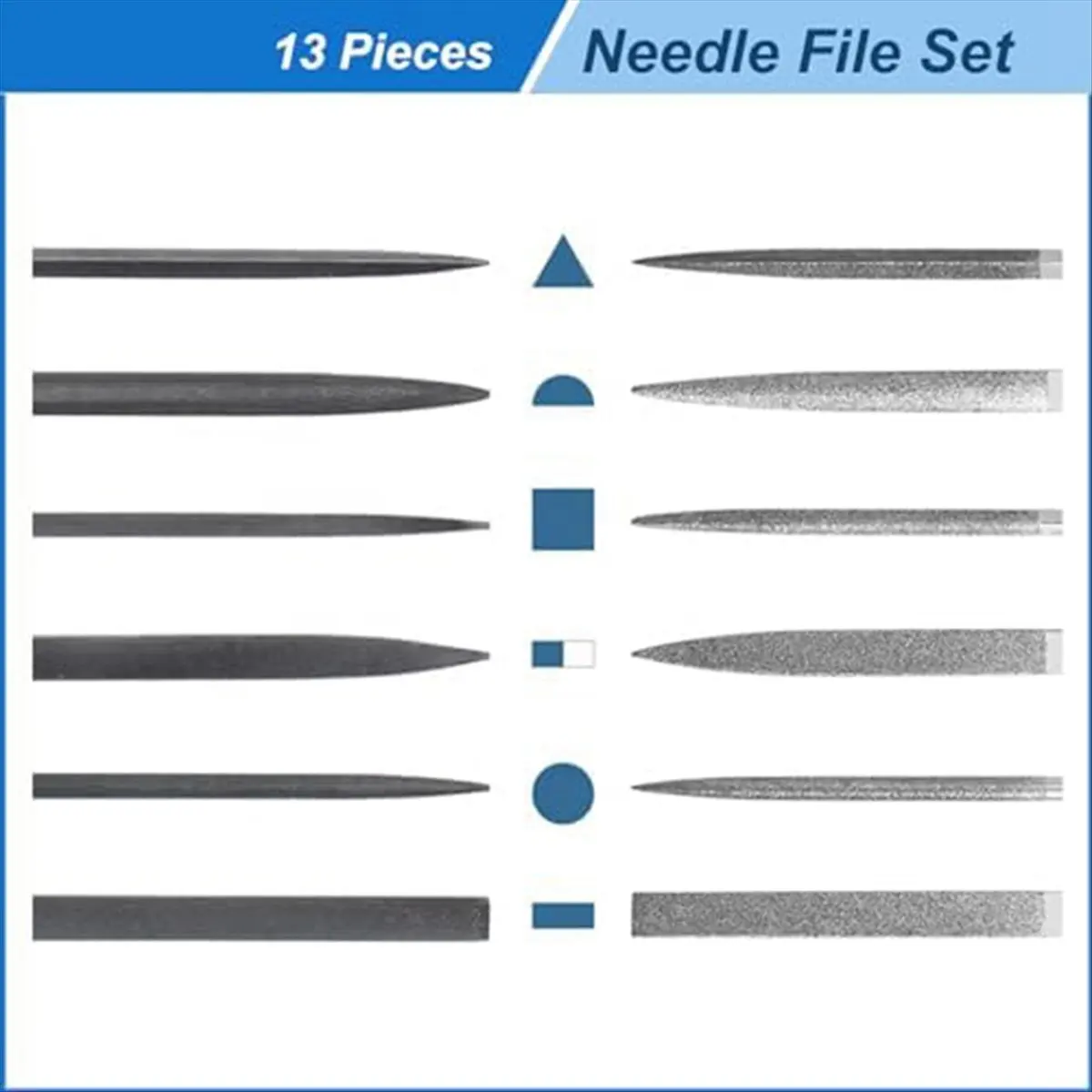 【Clearance Sale】13Pcs Small File Set Metal Needle File Set File Tool Set for Metal File Work Wooden Jewelry Model DIY