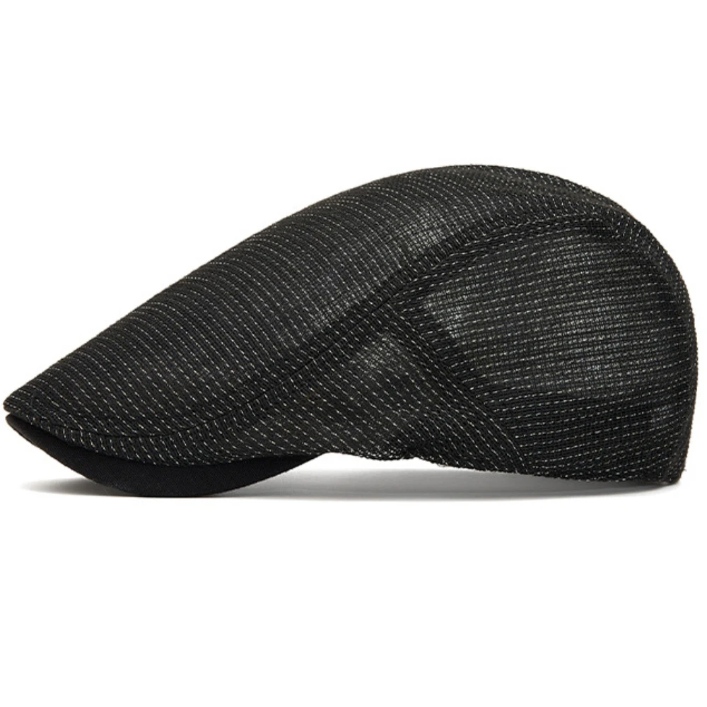 HT5140 Baskenmütze für Männer und Frauen, Sonnenhut, Retro-Künstler-Malermütze, Unisex Ivy Flachmütze, 2026 Neue Frühling-Sommer Mesh-Baskenmütze – Detail 7