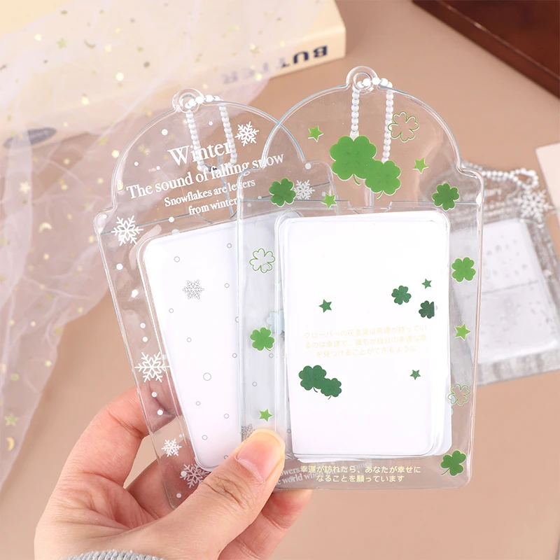 3 Inch Transparent PVC Card Cover Small Card Campus Card Holder ID Badge Card Sleeves Y2k Ins Style Photocard Holder