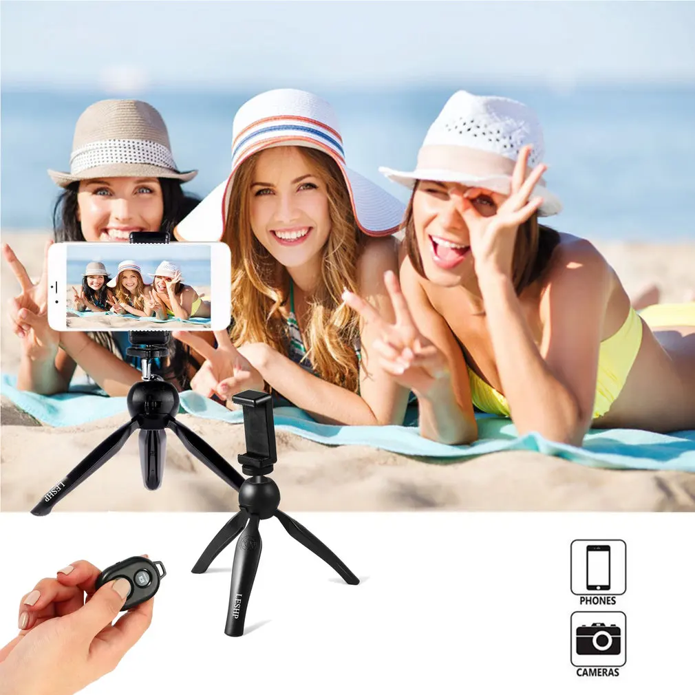 Mini Flexible Cell Phone Tripod for iPhone Any Smartphone with Universal Smartphone Holder and Wireless Shutter