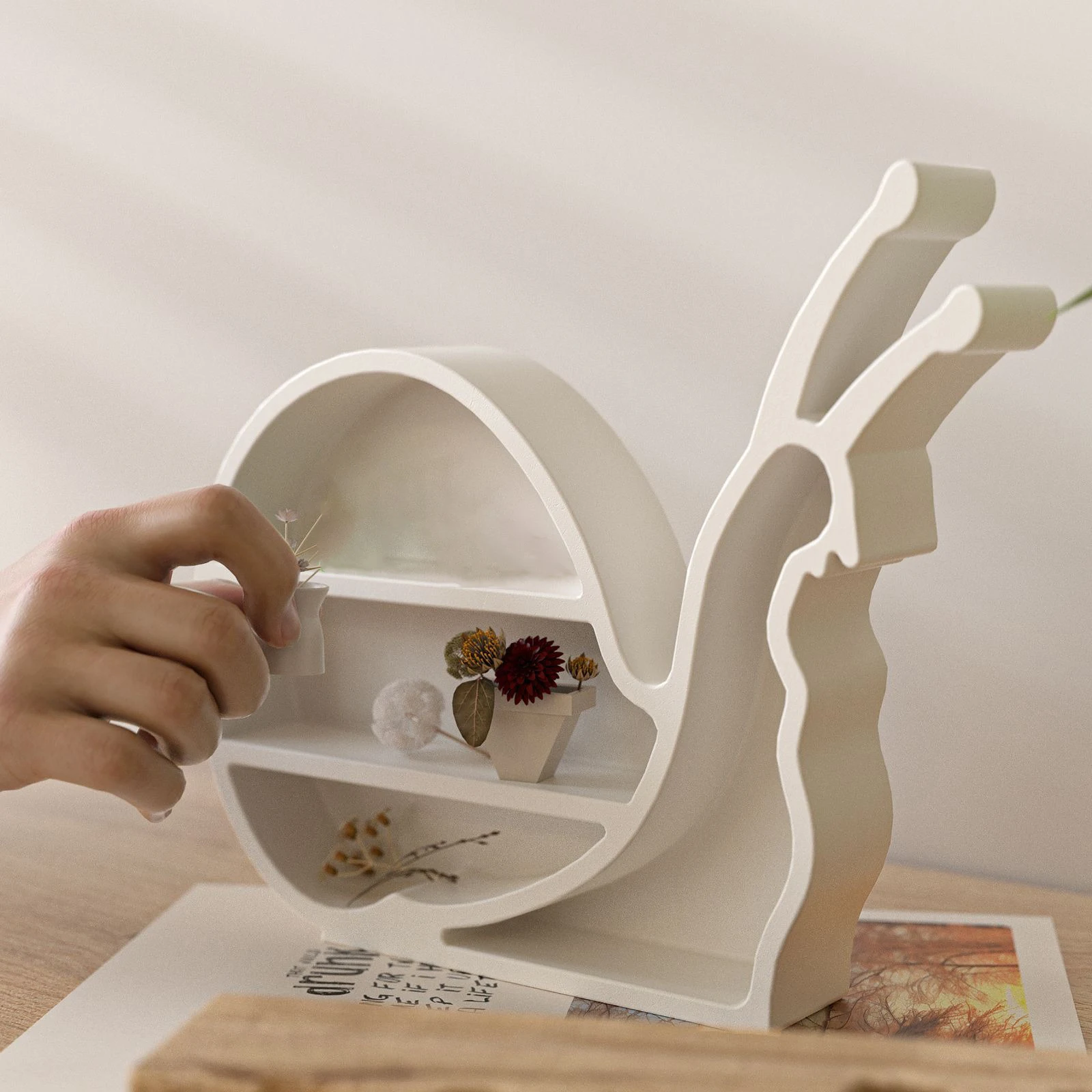 Snail Storage Rack Silicone Mold DIY Doll Jewelry Desktop Storage Rack Drip Plaster Mold