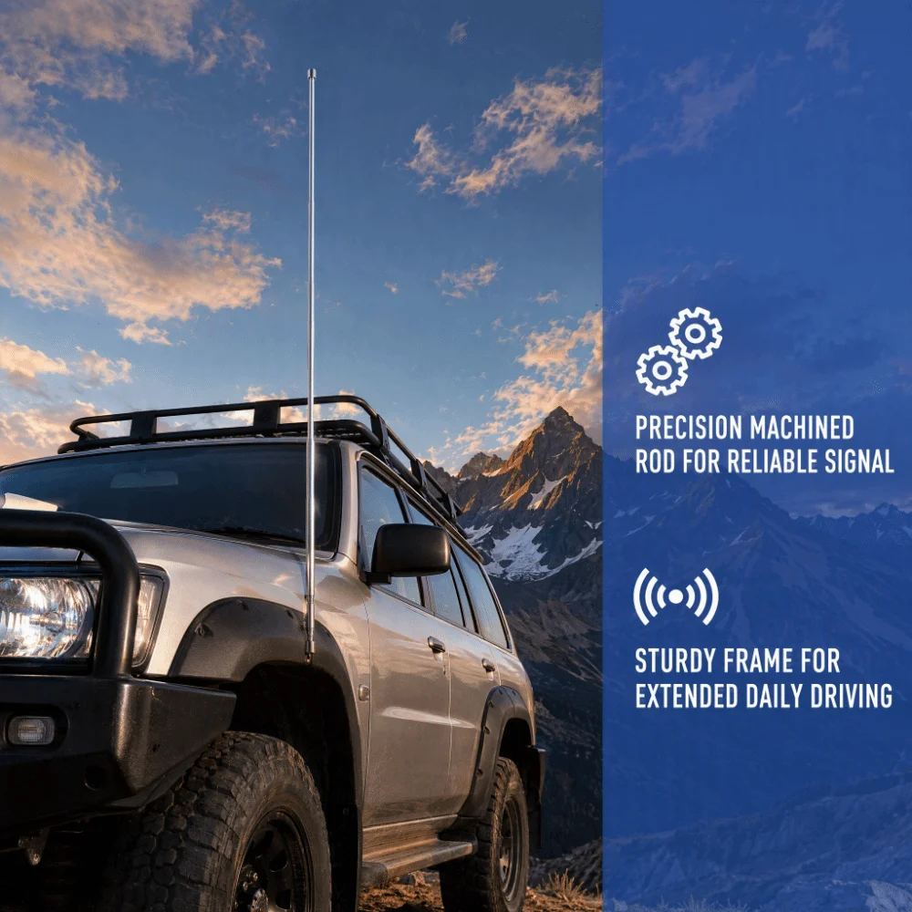 White Power Antenna Mast Plastic ZPN-01412, 131364070370 Signal Antenna Retractable Antenna for Nissan GU Y61 1998-2004
