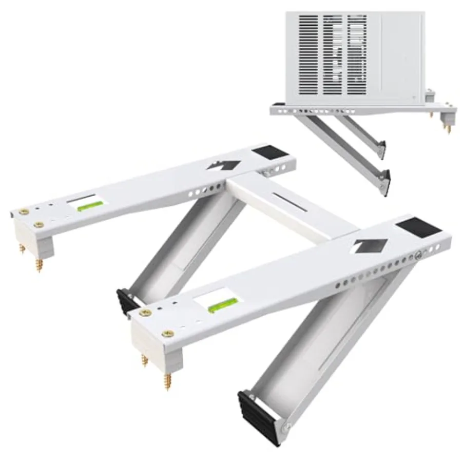 Dual Arm Window Air Conditioner Support Bracket Heavy Duty 200lbs, for 5000-22000 BTU Unit