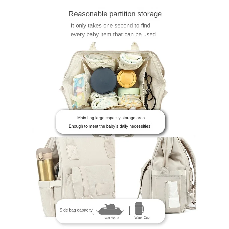 Diaper Bag Mummy Backpack Large Capacity Bag Mom Baby Multi-function Waterproof Outdoor Travel Diaper Bags For Baby Care