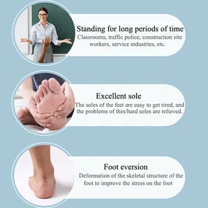 Gel stabile orthopädische Einlegesole, Ferse für Plantarfasziitis, Calcanealschmerzen, Fußunterstützung, Füße Kissen 10 Hauptverkaufsplatten Orthopädie - №4