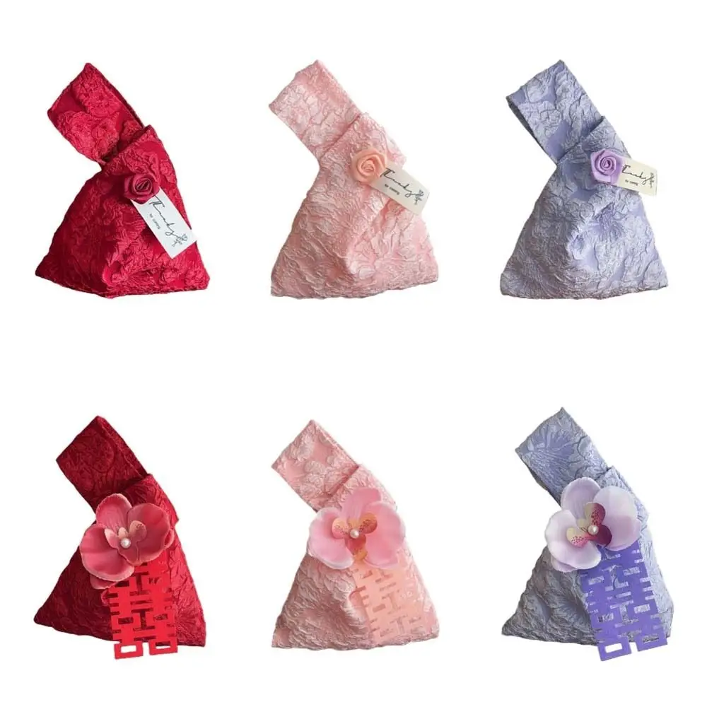 زهرة قلادة شرابة عقدة حقيبة المعصم الطباعة السنة الصينية الجديدة الزفاف كيس الحلوى حقيبة مستحضرات التجميل مزاجه العنصر الصغير الحقيبة #5