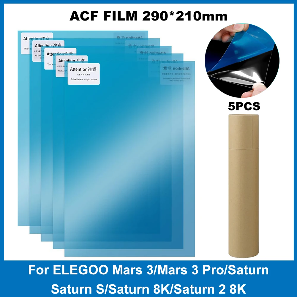 3PCS/5PCS ACF Screen Protector Film High Speed Release Film for ELEGOO Mars 3/Mars 3 Pro/Saturn/Saturn S/Saturn 8K/Saturn 2 8K