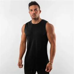 Gym Jogger Sleeveless Running Bodybuilding Mesh Quick Dry Tank Tops Muscle Fitness T-Shirt Workout Sports Vests Men's Clothing