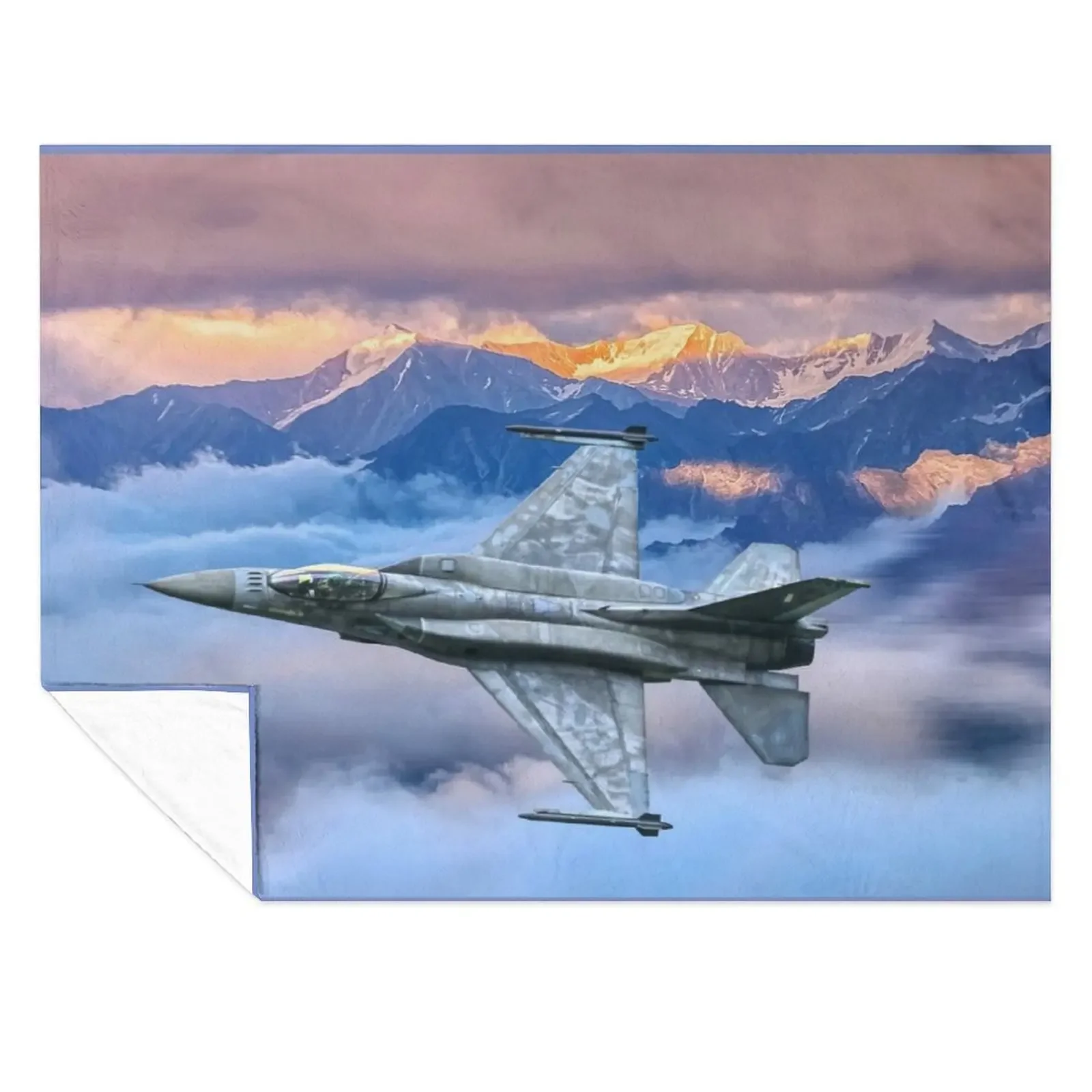 

F16 Fighting Falcon Throw Blanket Soft Decoratives Large Picnic Blankets