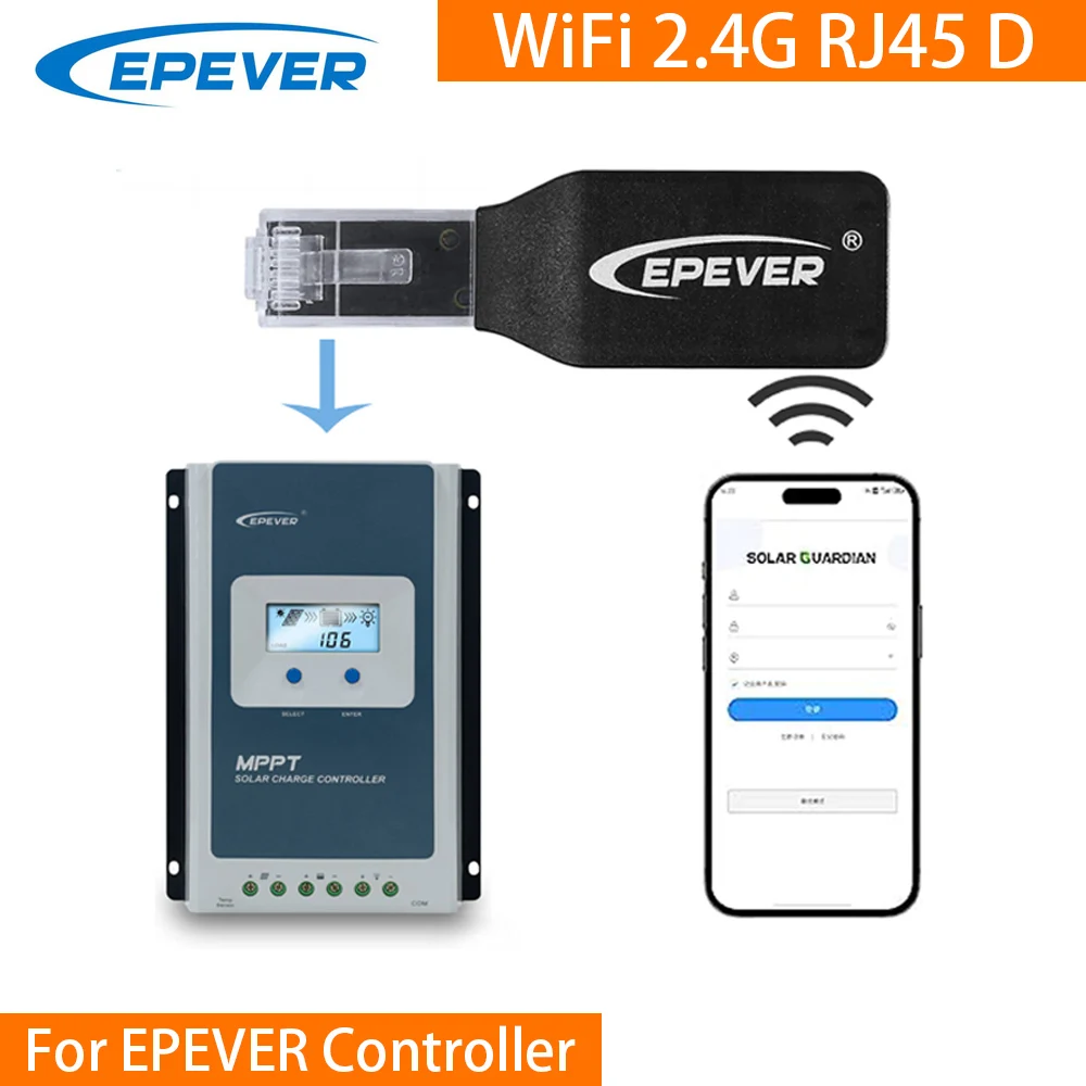EPEVER BLE WIFI Adapter for MPPT Tracer Solar Controller Communication via Mobile Phone APP WIFI2.4G
