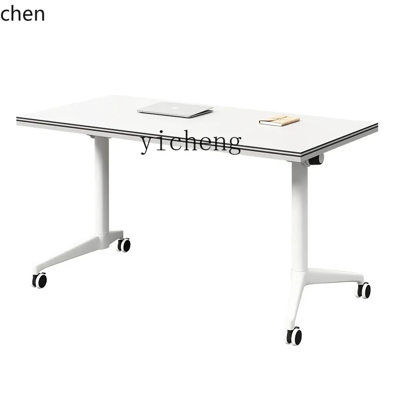 HXL folding conference table and chair combination movable desk simple modern conference room splicing table