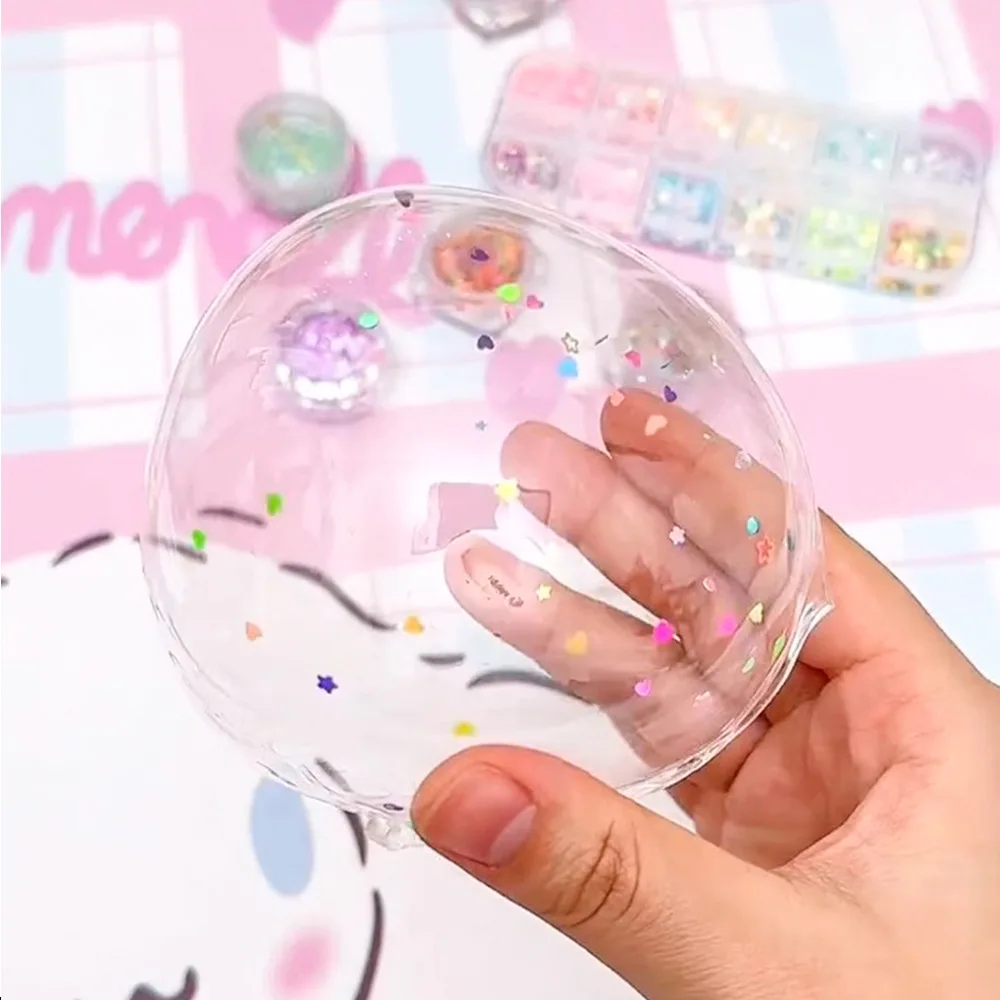 4Colors Nano Glue Knead Music Double Sided Tape Blow Bubbles Full Set Of Nano Tape Bubble Blowing Decompression Toy Stickers image 5