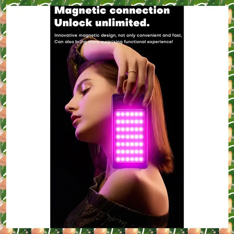 

JAJA M20 RGB Fill Light Magnetic Cell Double-Sided Selfie Light Clip-On Flat Light For Camera & Makeup Video Conferencing