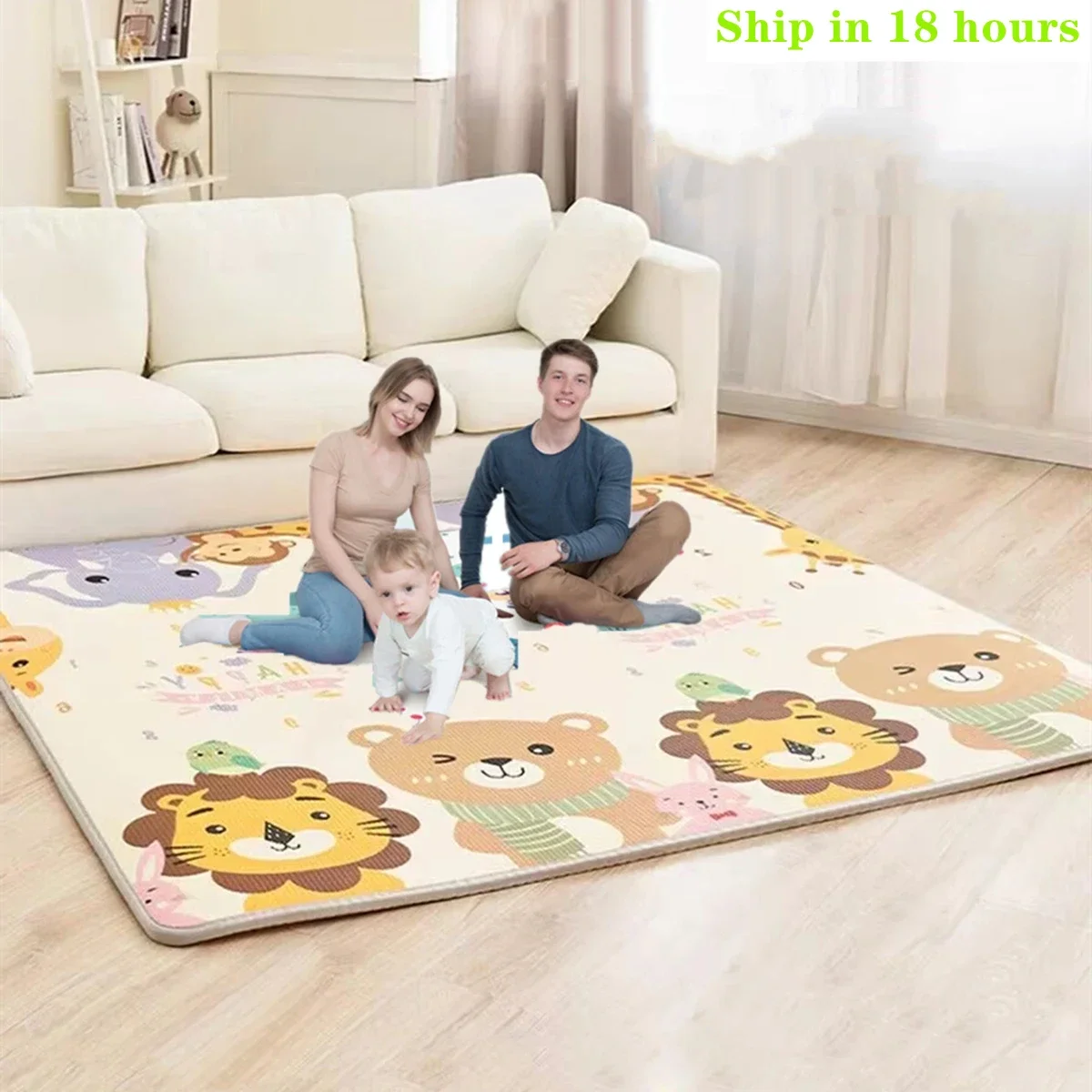 2024 New 200*180cm Play Mat for Children\'s Safety Mat Thicken 1/0.5cm Environmentally Friendly Baby Crawling Folding Carpet Rugs