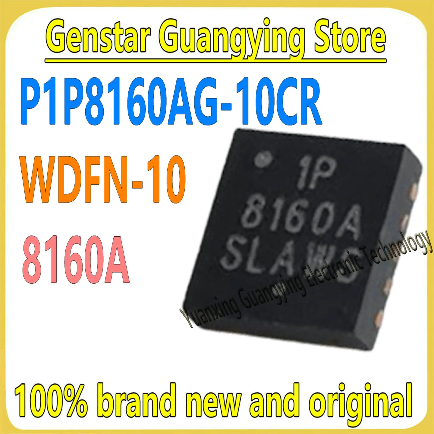 (1 piece) P1P8160AG-10CR P1P8160AG-10 Marking: 8160A WDFN-10 Low Jitter Clock Generator Chip IC 100% brand new