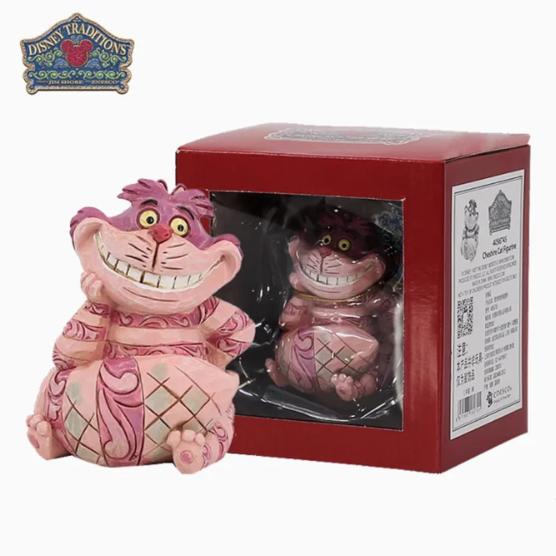 디즈니 오리지널 차고 키트 이상한 나라의 앨리스의 모험 청키셔 고양이 장식 애니메이션 액션 피규어 소년을위한 장난감