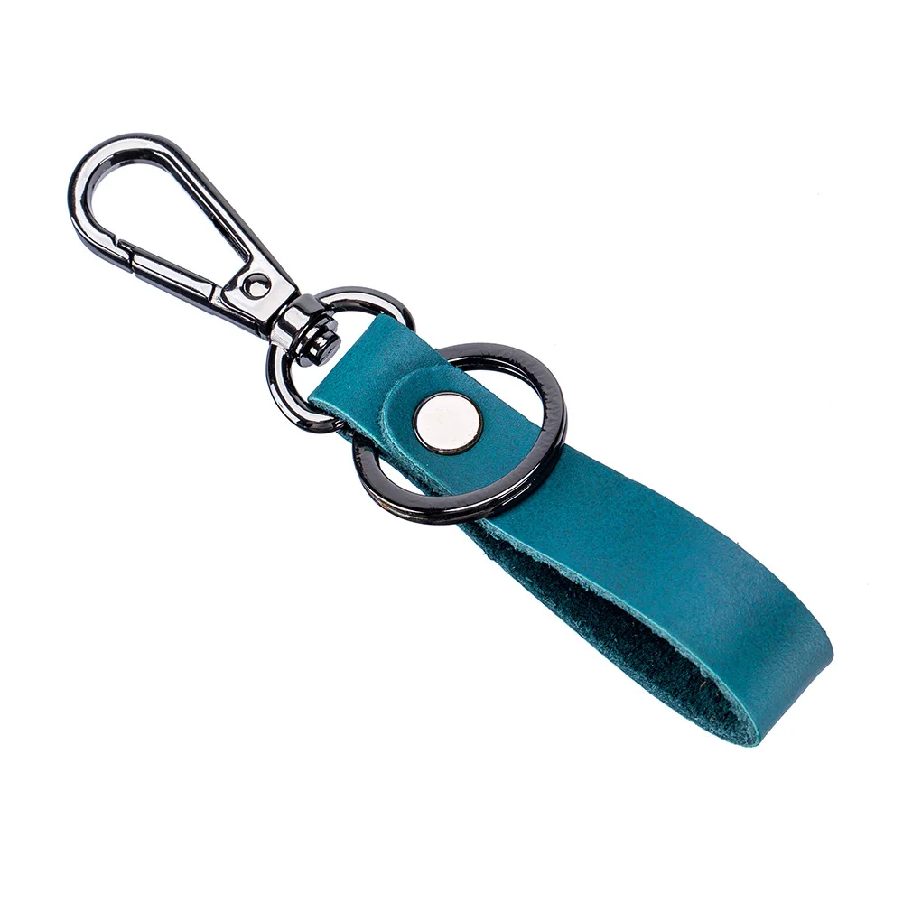 Car Key Chain Men's Simple High-end Pendant Leather Car Manual Key Chain