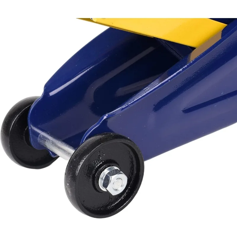 HOME Cric da pavimento per carichi pesanti da 2 tonnellate, cric da pavimento per servizio trolley idraulico a basso profilo, blu