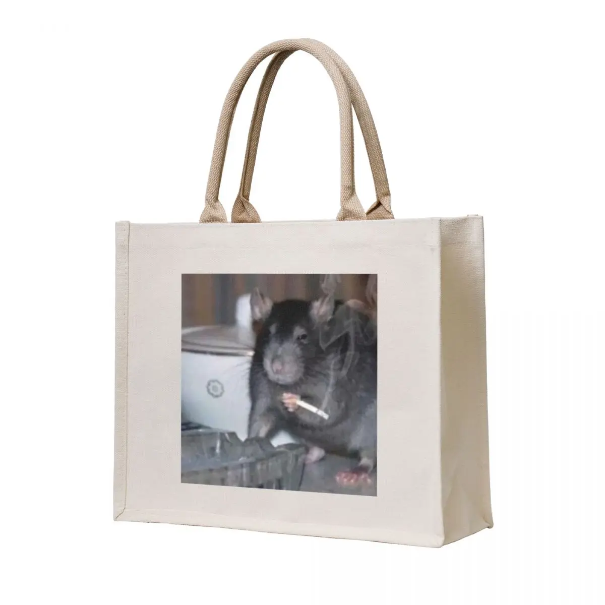 

Ratatouille Rat Smoking Tote Bag Big bag women Custom bag foldable reusable hand ladies