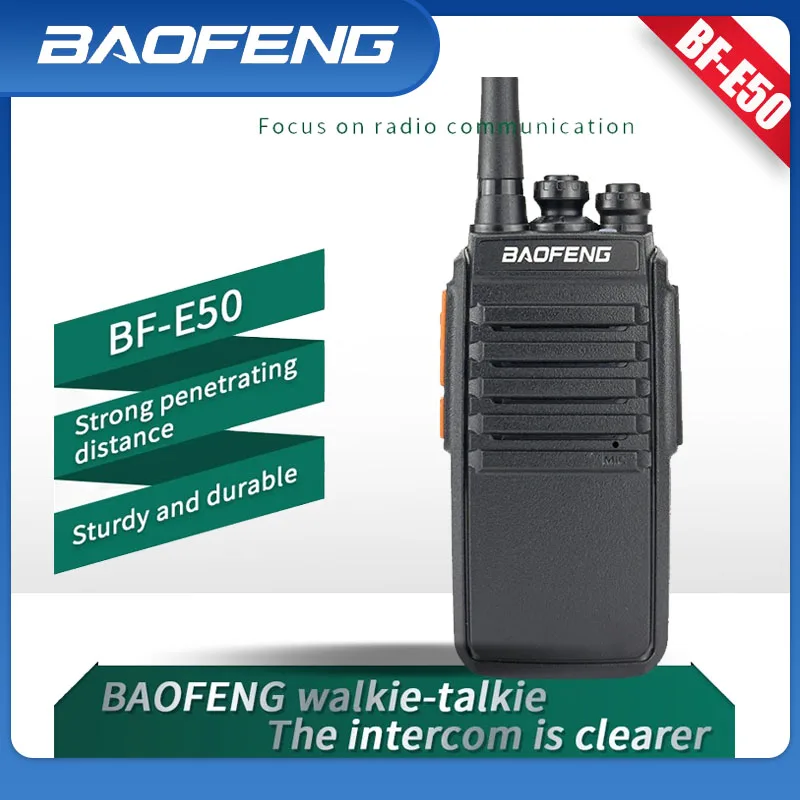 

2PCS Baofeng BF-E50 Walkie Talkie Long Range Ham Radio Portable 5W UHF 400-470MHz Zello Phones Telecommunications