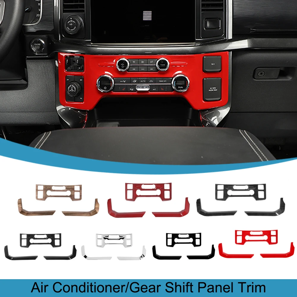 

Car Central Console Air Conditioning Switch Decoration Panel/Gear Shift Side Trim for Ford F150 2021-2023 Interior Accessories