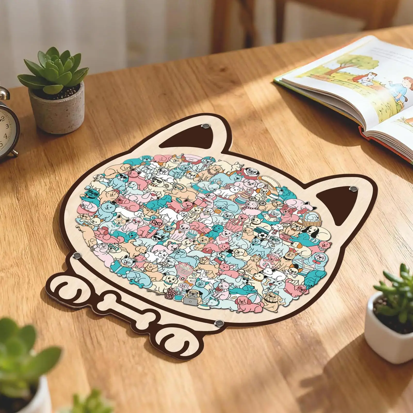 Puzzles en bois pour chiens pour adultes, 135 pièces, Puzzle de défi en forme de chien, pour anniversaire et vacances, éducatif