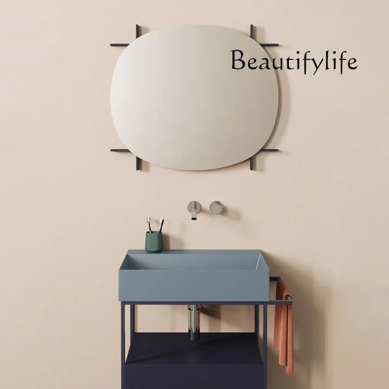Xx European Light Luxury Bathroom Mirror Smart LED Light Anti-fog Bathroom Mirror Special-shaped Bathroom Makeup Mirror