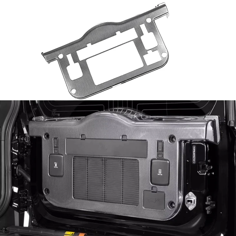 

Автомобильная противоударная пластина задней двери, подходит для JETOUR Traveler T2 2023-2025, авто 5D задняя дверь, защитные аксессуары с узором из углеродного волокна