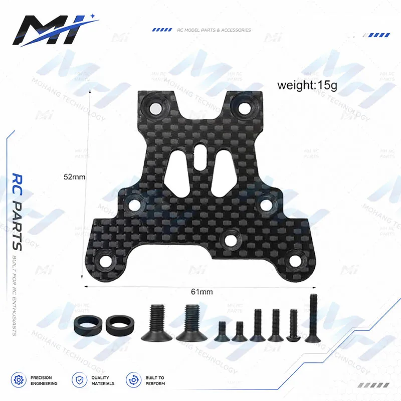 1/8 RC Carbon Fiber Front Shock Tower W/ Screws for Mugen Seiki MBX8 MBX8R Nitro Buggy Upgrade