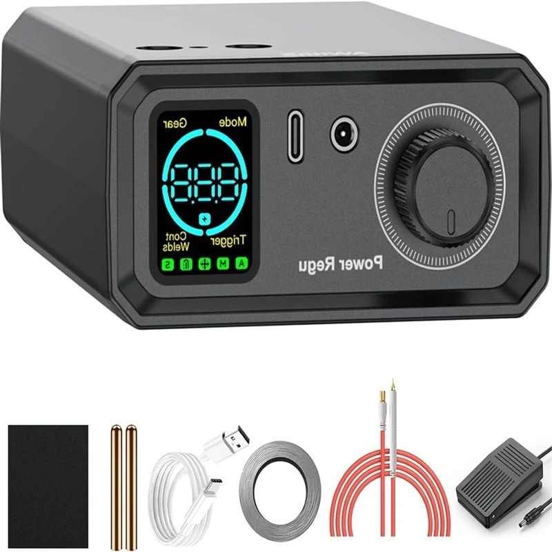 A76K Dual Pulse Output, 9000W Battery Spot Welder, Rotary Knob Operation 100 Gears, 0.1-0.3Mm For Making DIY