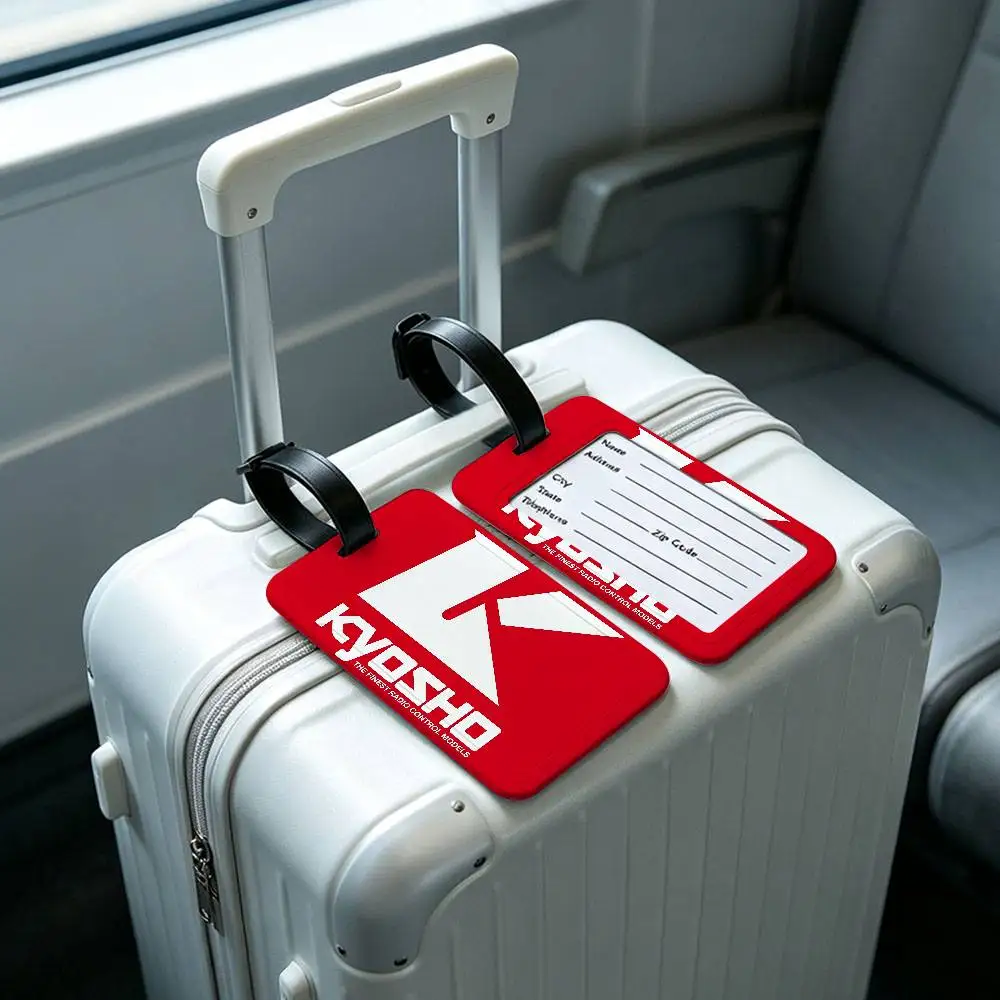 K-Kyosho R-Racing Waterproof PVC Baggage Tag With Info Card Anti lost Identification Tag For Luggage School Backpack
