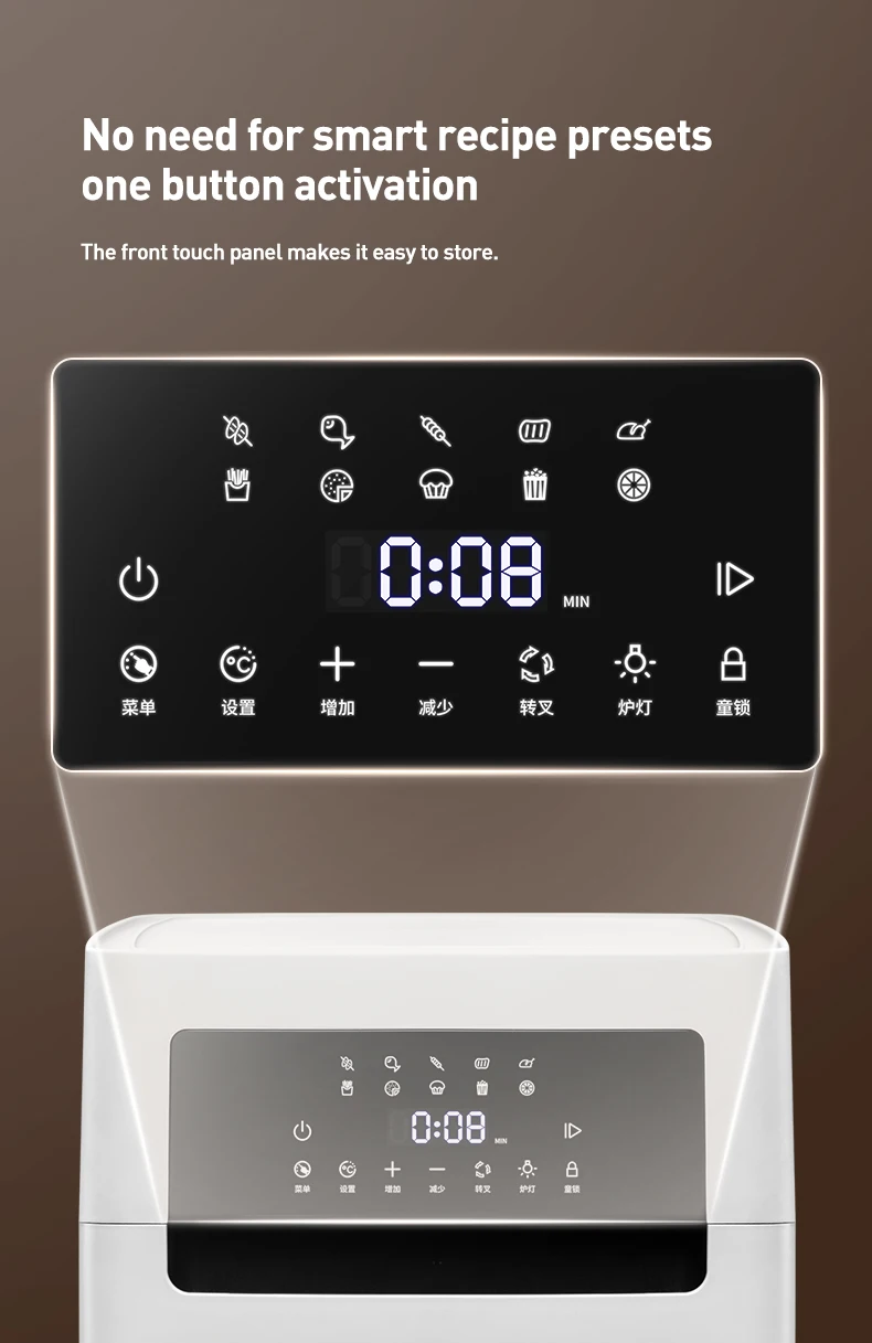 2024 NewTouch شاشة 15 لتر مقلاة هوائية خالية من الزيت فرن 10 في 1 مقلاة كهربائية عميقة آلة المطبخ للاستخدام المنزلي