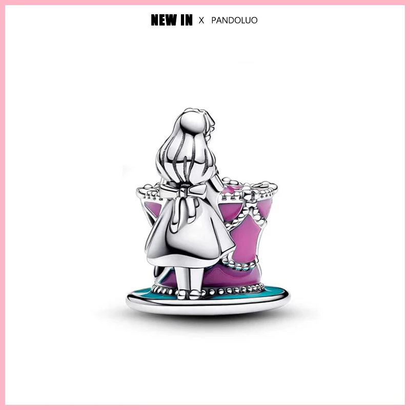 Disney-colgante de plata de ley 925 para mujer, abalorio con forma de sombrero mágico, compatible con pulsera Pandora Original, regalo de joyería