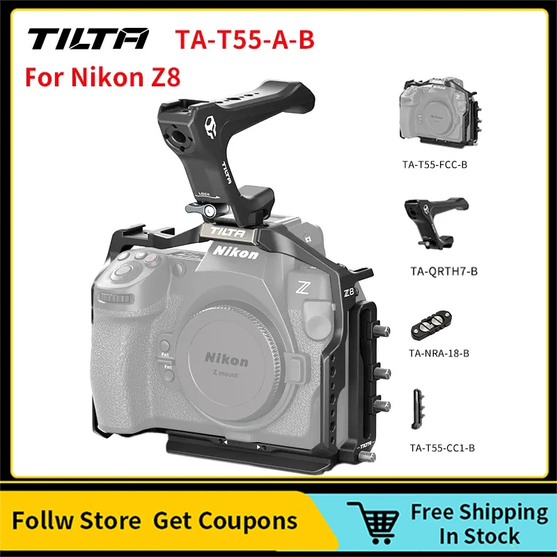 

TILTA TA-T55-A-B RIG Fuselage Protective Full Camera Cage Pro kit for Nikon Z8 Titanium Gray Black