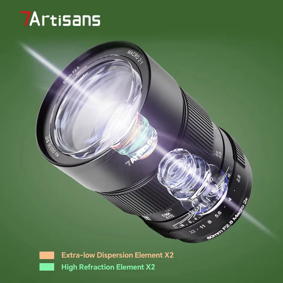 7artisans 60 مللي متر F2.8 إطار كامل ماكرو 2x التركيز اليدوي رئيس عدسة X التكبير عدسة ماكرو لسوني نيكون كانون
