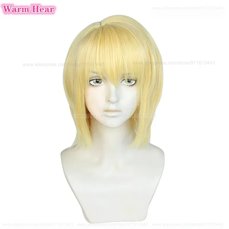 High Quality Anime Kurapikaa Kurtaa Synthetic Hair Golden Cosplay Anime Wig Kurapikaa Heat Resistant Hair Party Wigs + Wig Cap