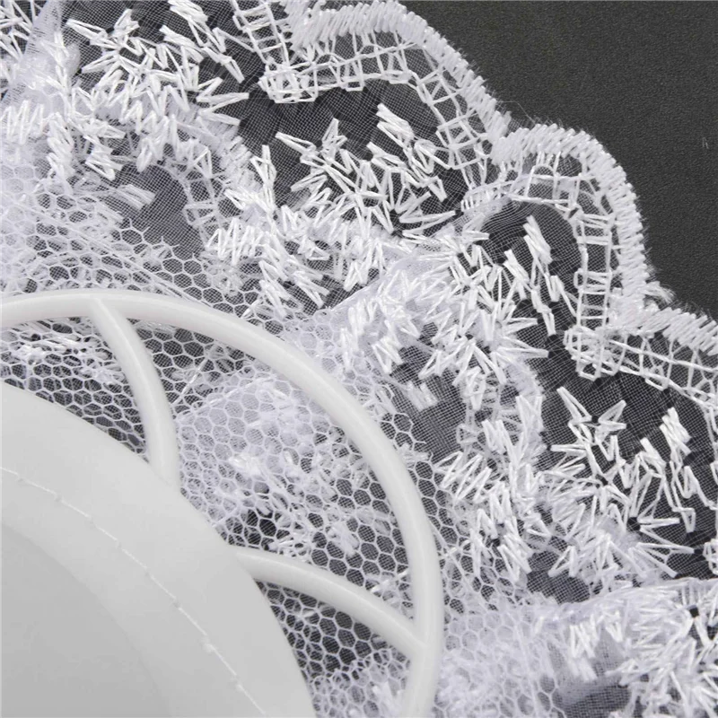 Koronkowe kołnierzyki do bukietów PB-60 szt., koronkowe kołnierzyki do samodzielnego wykonania bukietów, uchwyt na bukiet ślubny, białe koronkowe dekoracje