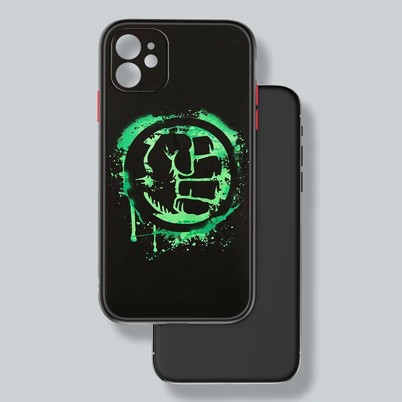 Marvel Hulk For Apple iPhone 15 14 13 12 11 XS XR X 8 7 Pro Max Plus Pro Frosted Translucent Phone Case