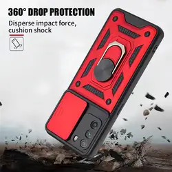 For Xiaomi Poco M3 Pro Phone Case, Armor Stand Holder Car Ring Cover Camera Lens Protect Casing