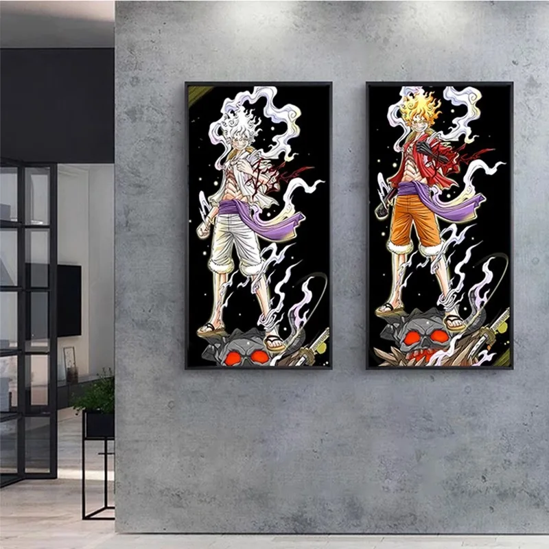 One Piece King Hanging Painting Fifth Gear Road Feinica Form Poster Anime Decoration Painting Boys Bedroom Wall Painting