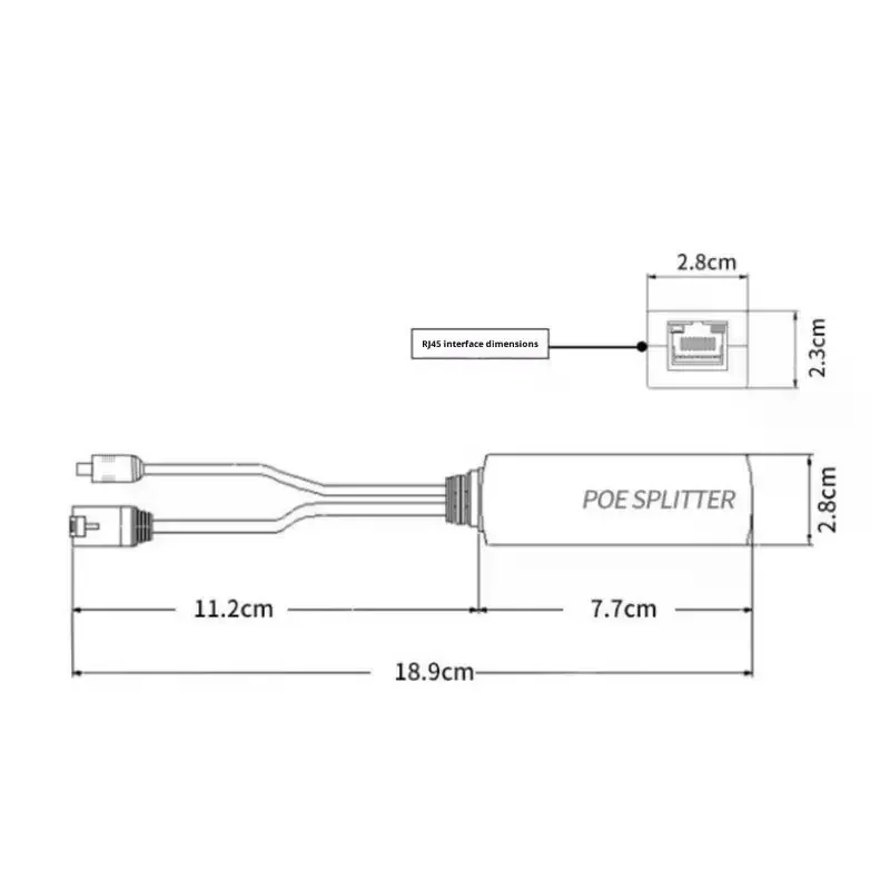 POE Splitter 24V/48V To 12V/5V IEEE 802.3af Output Power Over Ethernet Splitter Adapter Security System (Plug And Play)