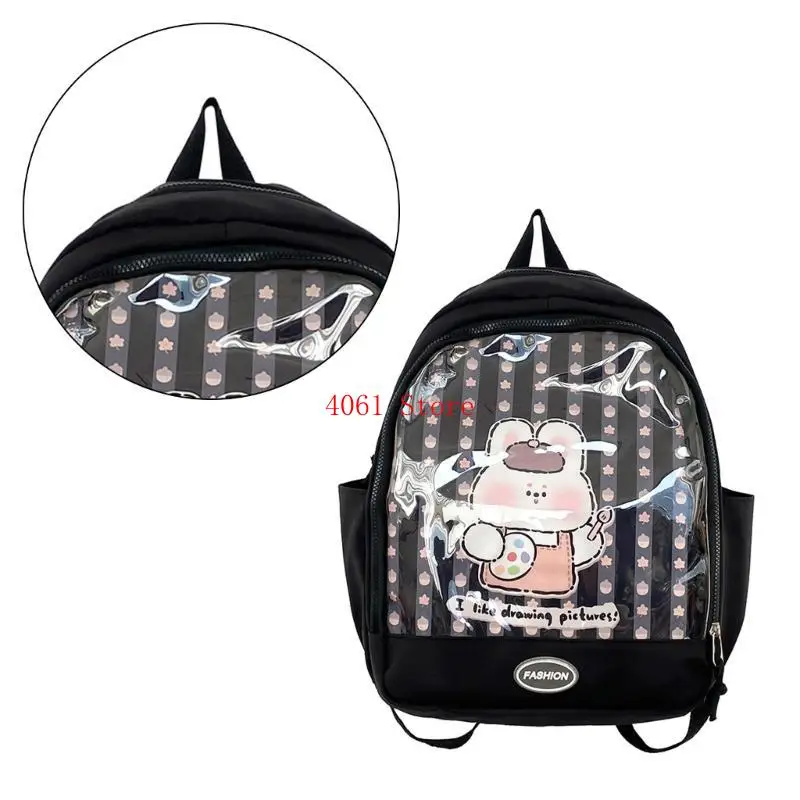 حقيبة ظهر Ita حقيبة ظهر لطيفة للطلاب حقيبة ظهر مدرسية على الطراز الياباني حقيبة ظهر ذات سعة كبيرة لعرض الدبوس