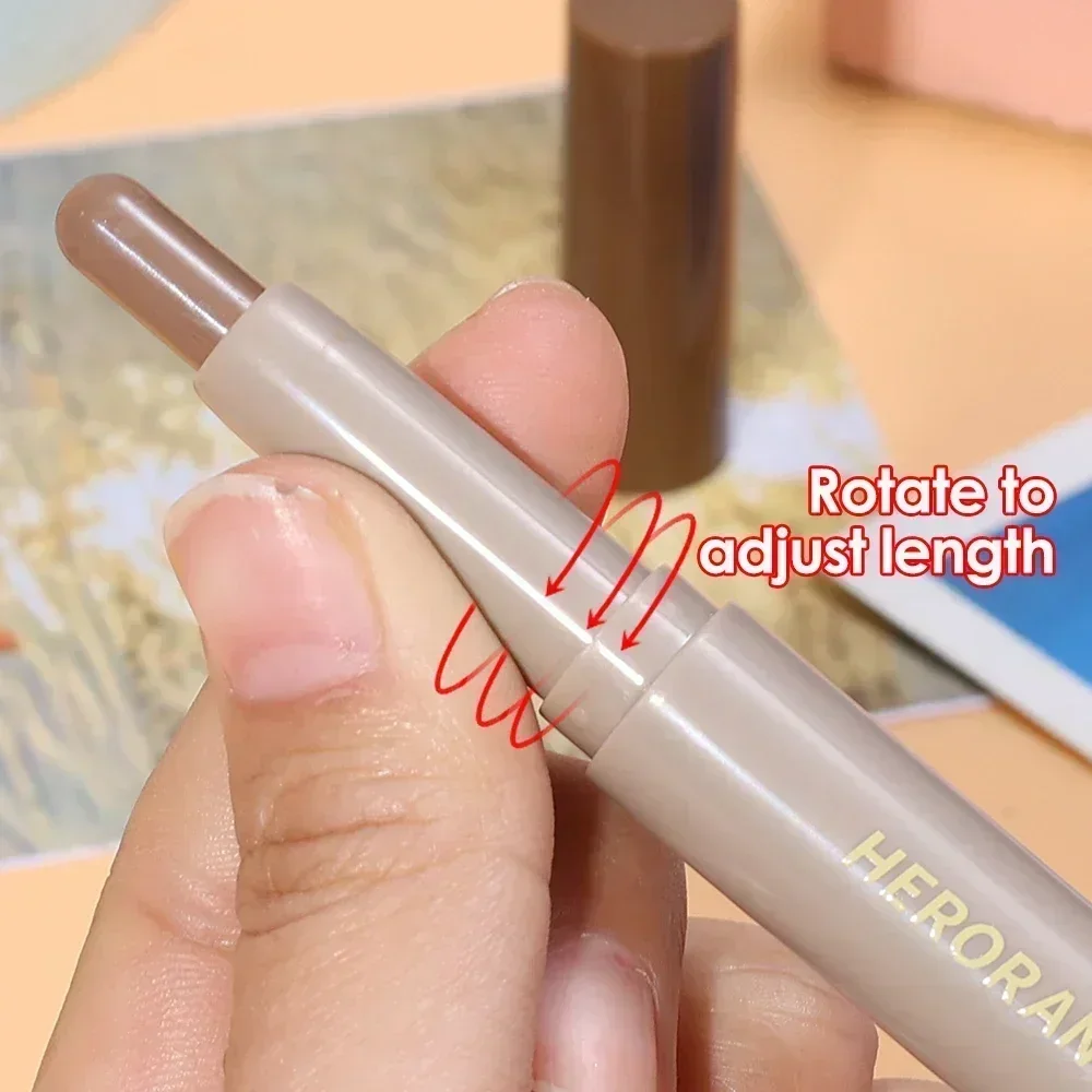 Double-Ended Contour Stick, Sombra Natural Matte, Impermeável, Varinha Contorno, Lápis Shaping com Escova, Maquiagem Rosto