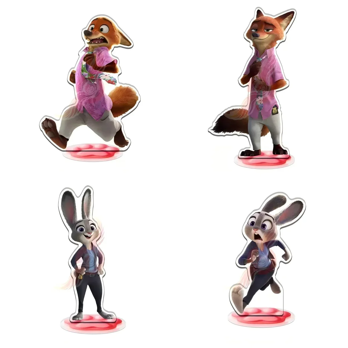 （ズートピア2）ズートロポリス ジュディ ニック アクリルスタンド モデルプレート デコレーション オリジナリティ デスクフィギュア ディスプレイ ファンギフト 新アクセサリー