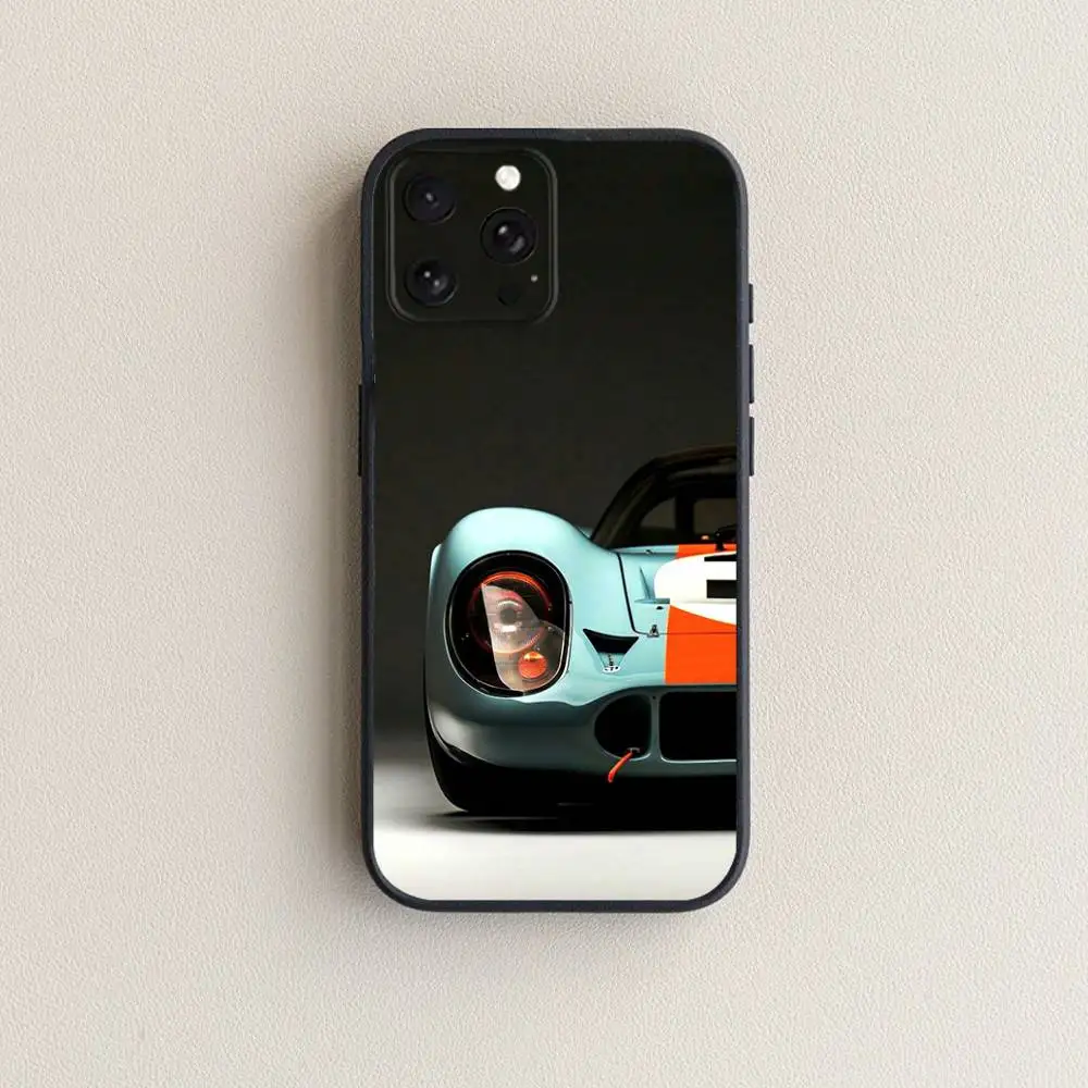 حافظة هاتف S-Star Gulf R-Racing C-Car لهاتف iPhone 16,15,14,13,12,11 Plus,Pro Max,XS,X,XR,SE,Mini,8,7,غطاء أسود من السيليكون الناعم #4