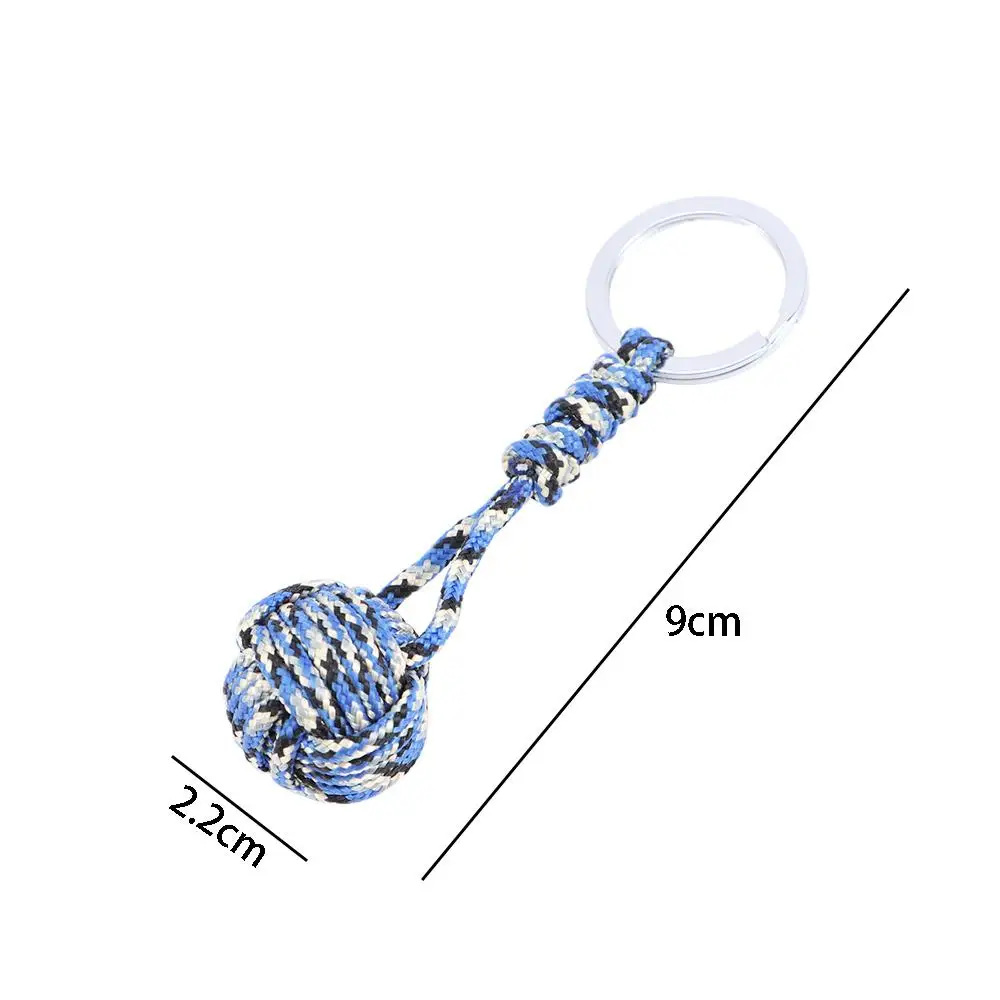 Woven Rope Keychains Bag Pendant Key Chain Holder Outdoor Survival Parachute Rope Cord Ball Pendant Car Keyring For Men Women