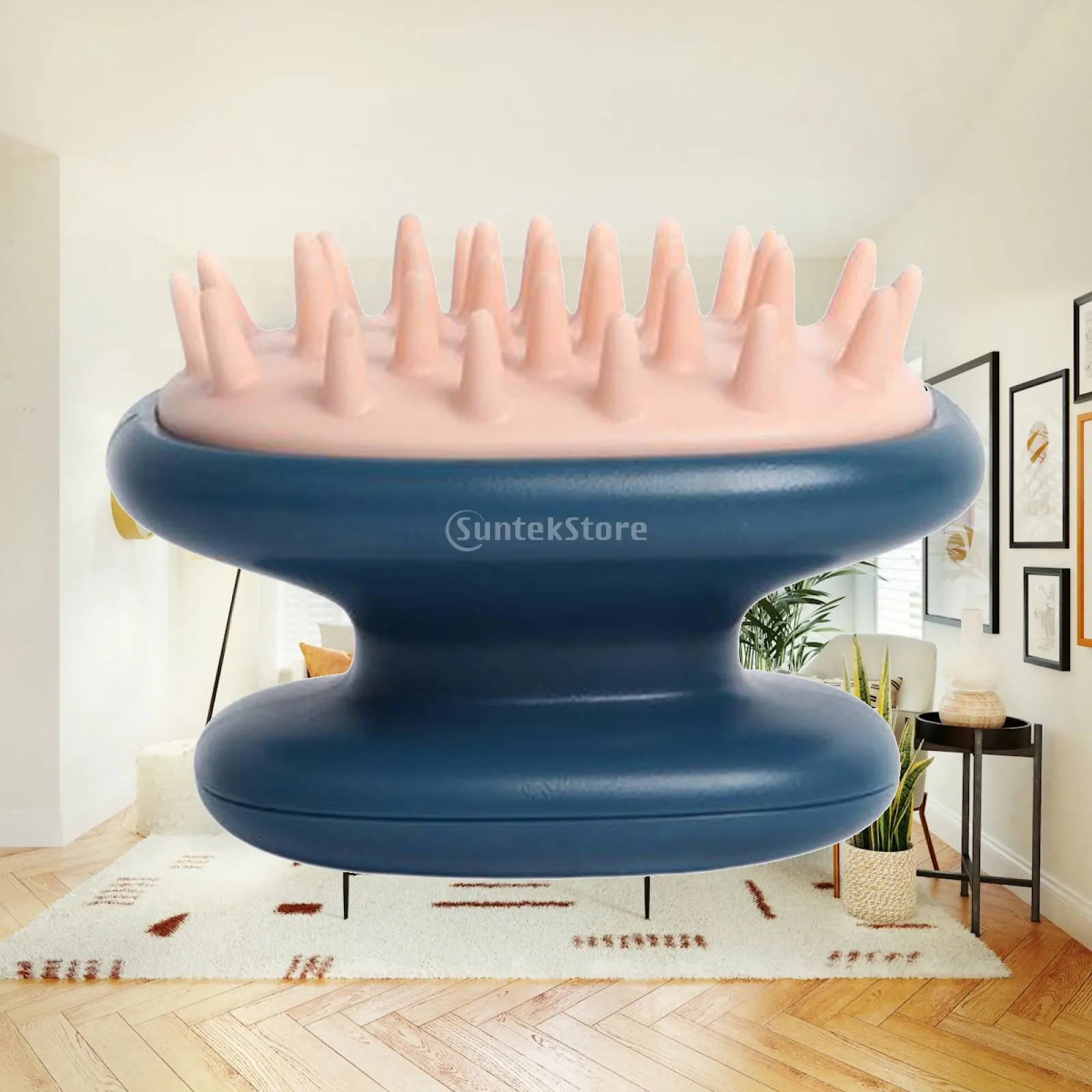 Massager Shampoo Brush, Manual Head Scalp Massage Brush, Soft Silicone Bristles