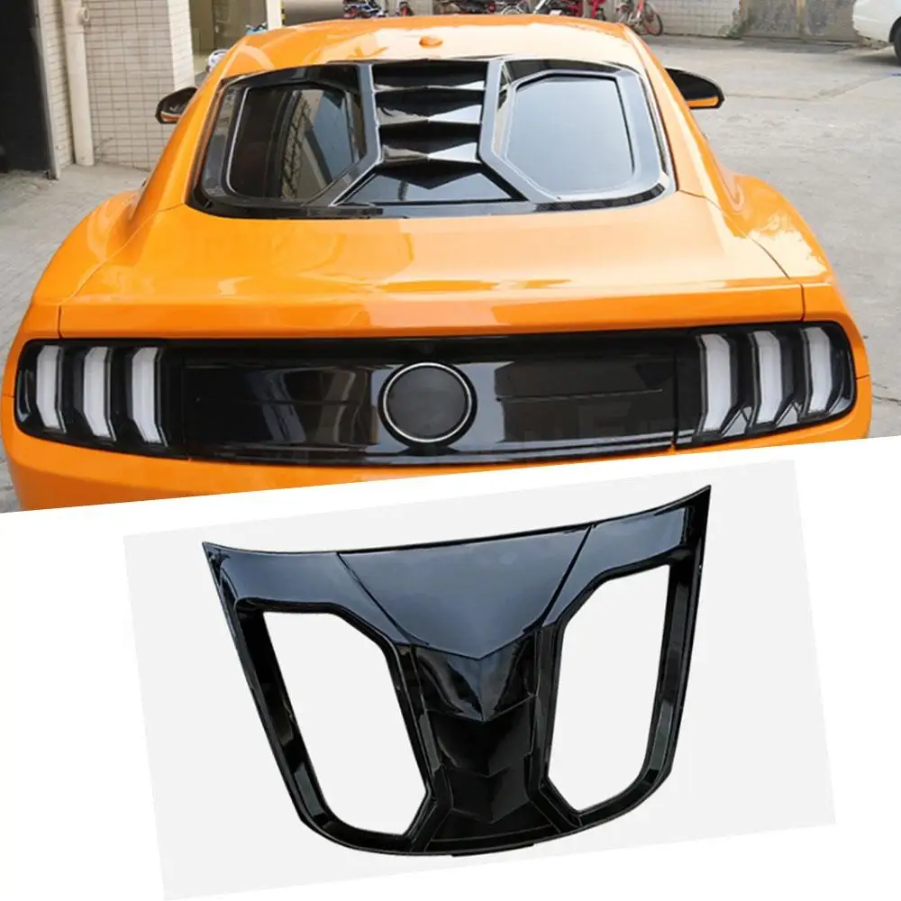 

ABS Plastic Rear Window Louver Air Vent Black Sun Shade Visor Cover for Ford Mustang GT500 2015-2020