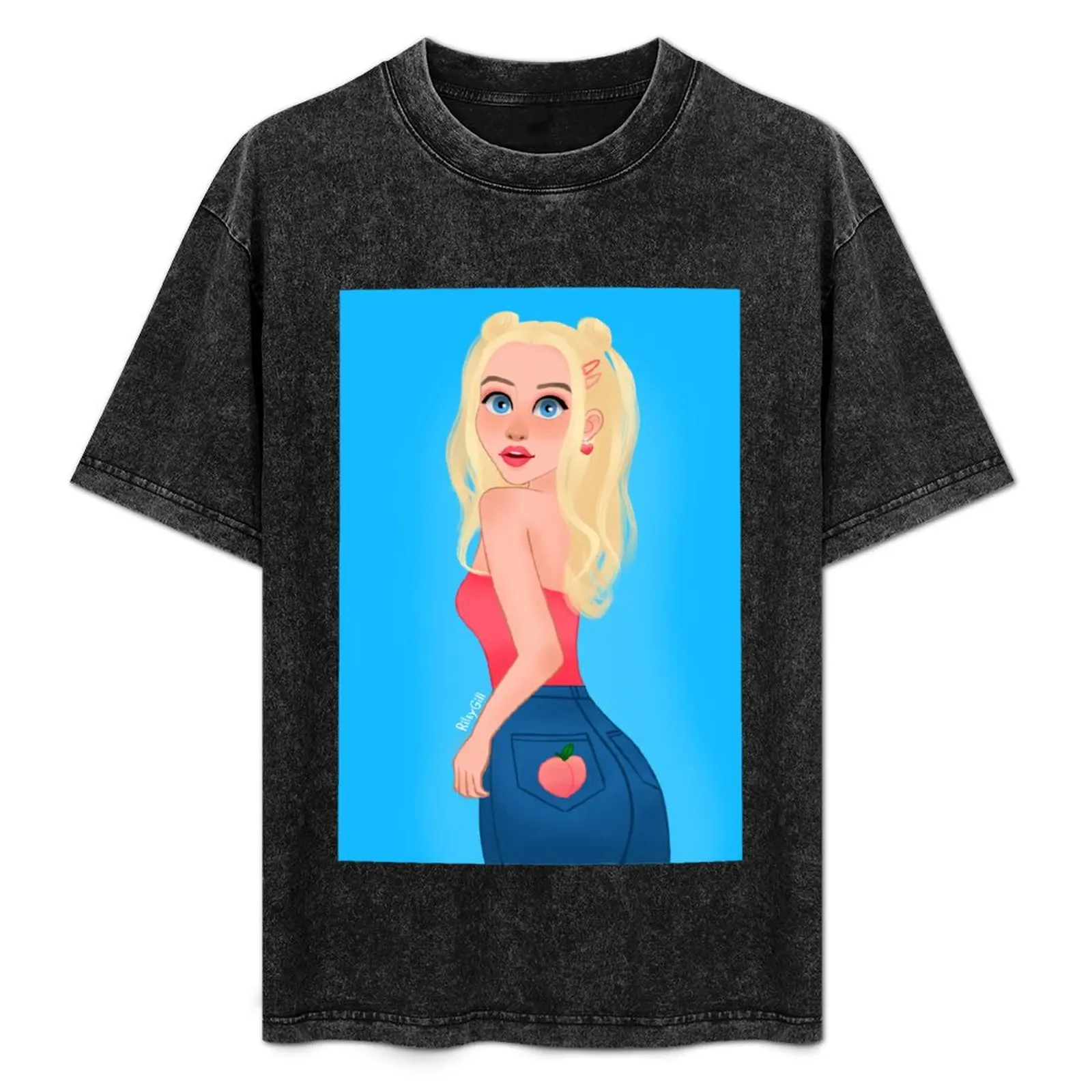 Peach T-Shirt Holiday Simple Tee Shirt